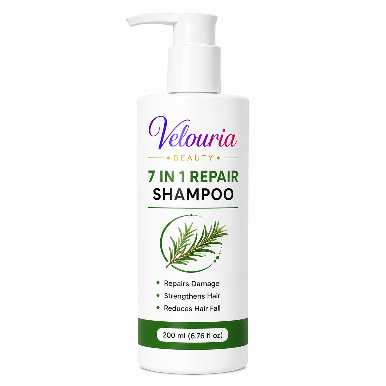 Velouria Beauty Shampoo for Hair Growth & Hair Fall Control | Strengthens Hair Roots & Nourishes Scalp | Mild Daily Use for Men & Women | 200 ml (7 in 1 Repair Shampoo)