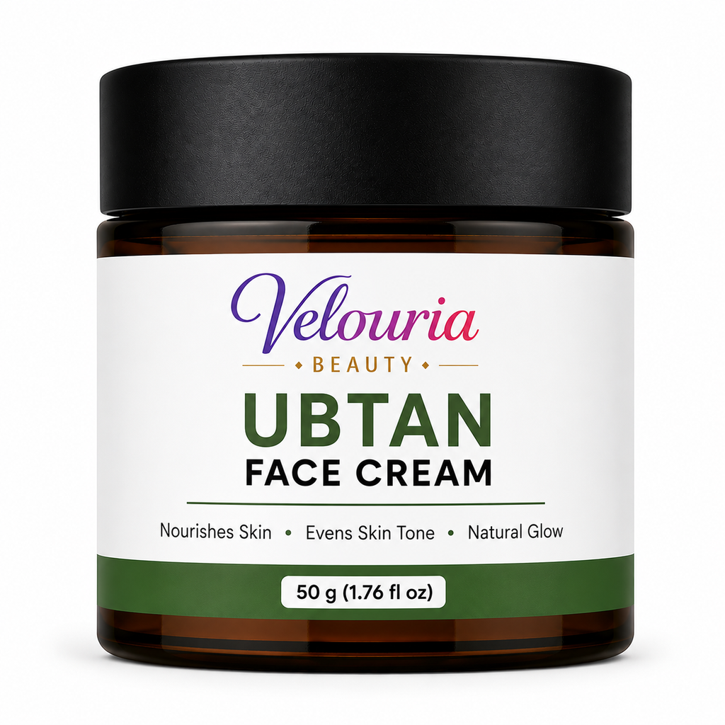 Velouria Beauty Face Cream for Glowing| Nourishes & Evens Skin Tone | Natural Glow Cream for Men & Women | Lightweight Daily Moisturizer | 50 g (Ubtan Face Cream)