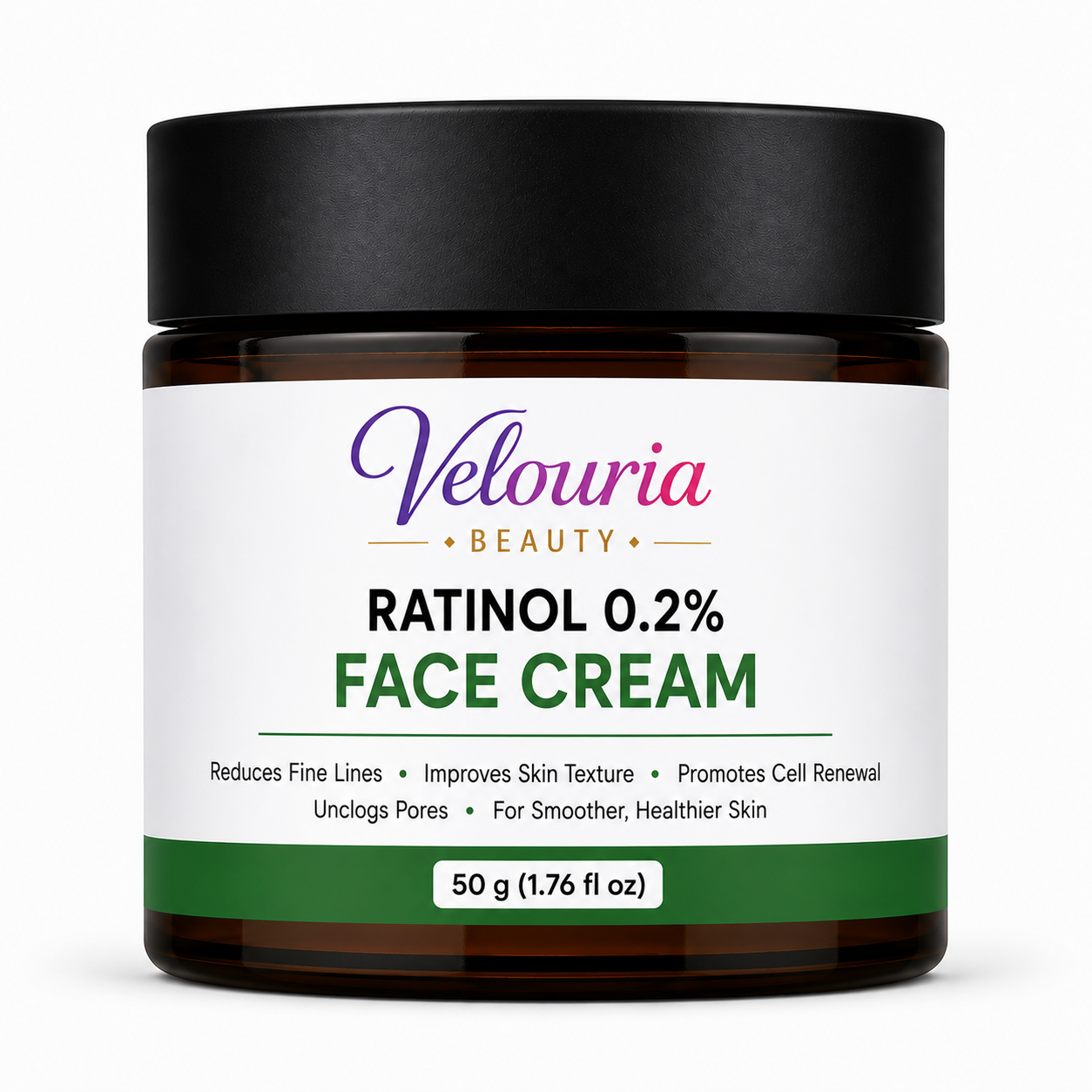 Velouria Beauty Face Cream for Glowing| Nourishes & Evens Skin Tone | Natural Glow Cream for Men & Women | Lightweight Daily Moisturizer | 50 g (Retinol 0.2% Face Cream)