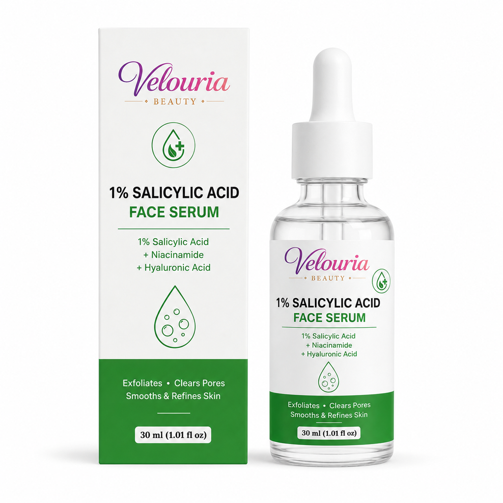 Velouria Beauty Anti Acne Face Serum Tea Tree Extract | Acne Control & Pimple Reduction Serum for Men & Women | Lightweight Oil Control Formula | 30 ml (1% Salicylic Acid Serum)