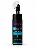 Velouria Beauty Face Wash with Built-in Soft Brush | Deep Cleansing & Glow Boosting Face Cleanser for Men & Women | Brightens, Cleanses & Refreshes | For All Skin Types | 150 ml (1% Salicylic Facewash 150ml)