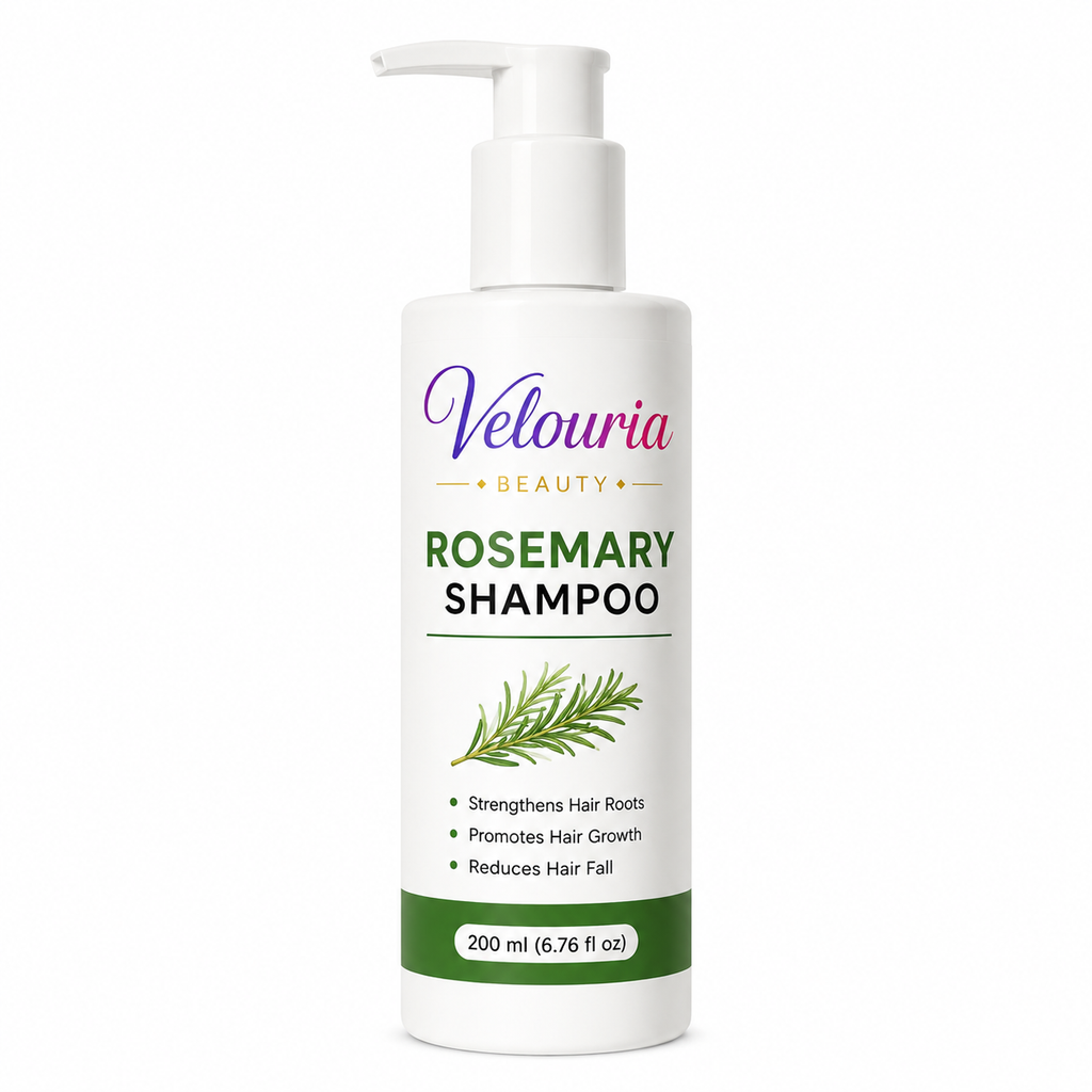 Velouria Beauty Shampoo for Hair Growth & Hair Fall Control | Strengthens Hair Roots & Nourishes Scalp | Mild Daily Use for Men & Women | 200 ml (Rosemary Shampoo)