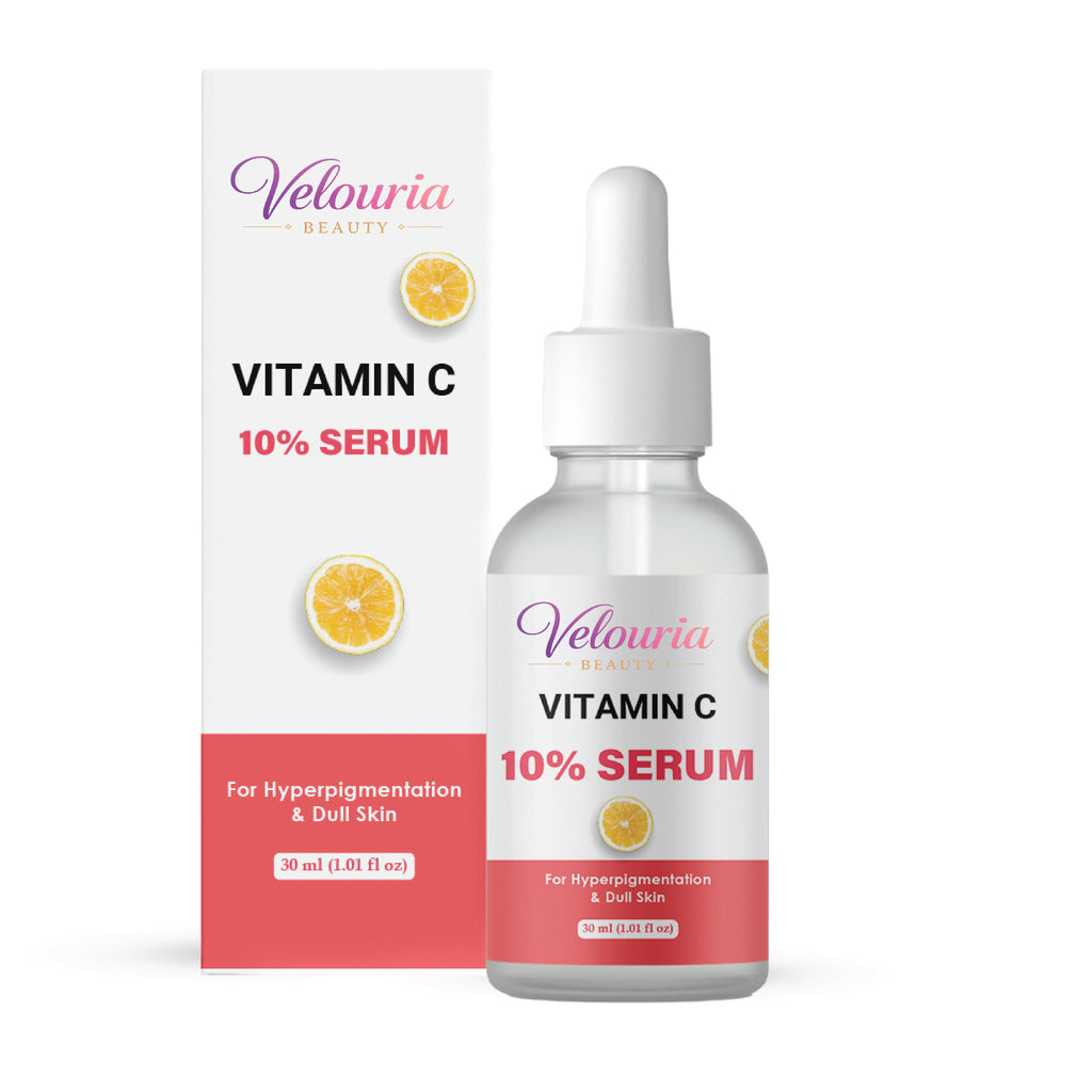 Velouria Beauty Vitamin C 10% Serum, Dull Skin, Blemish Reduction, Unscented, 30 ml