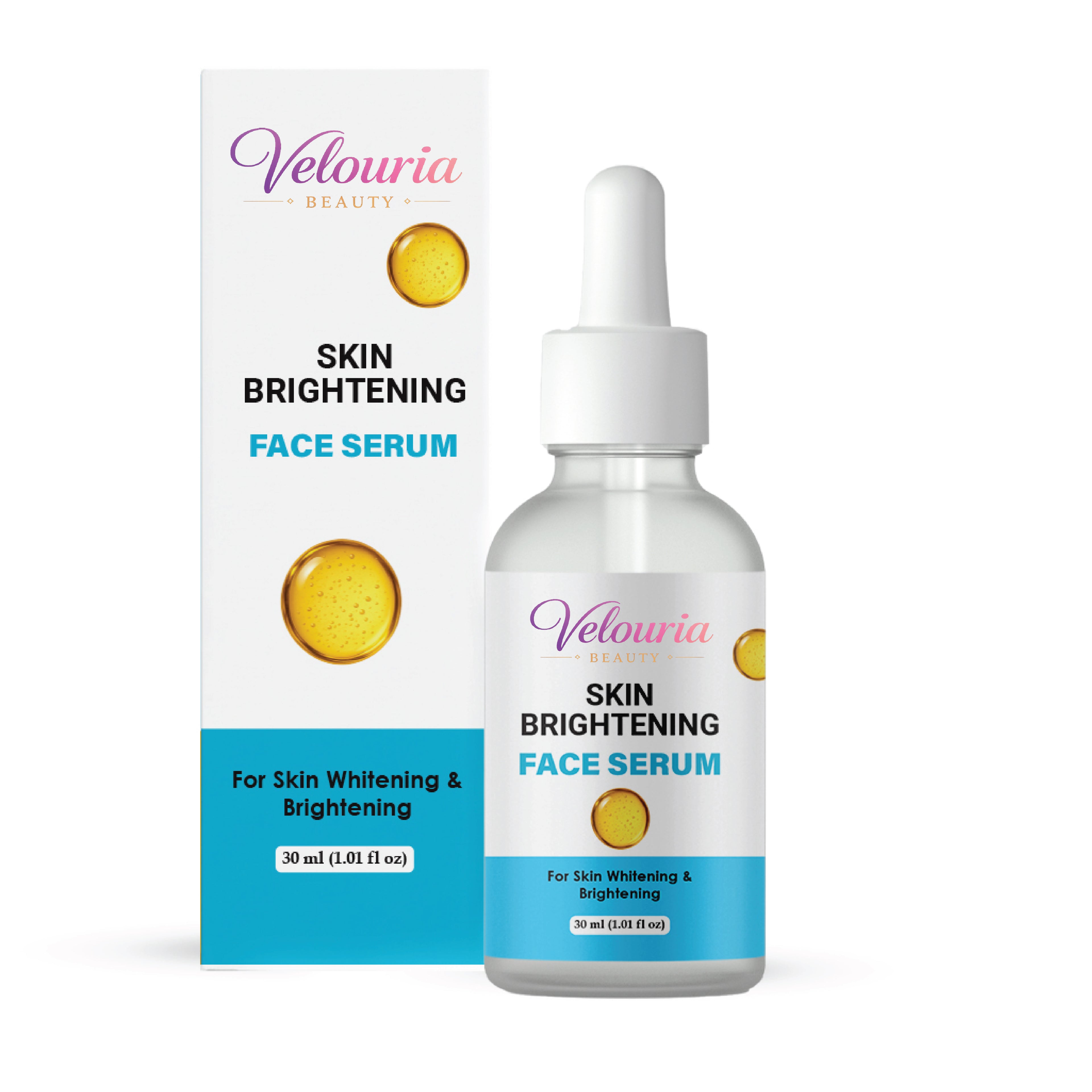 Velouria Beauty Skin Brightening Face Serum for Dark Spots and Uneven Skin Tone, 30 ml